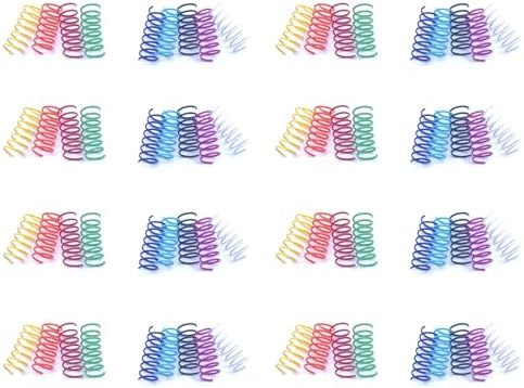 9 Colors Cat Spring Toy, Colorful Springs Self-Play Cat Toys for Indoor Cats,Interactive Cat Toy, Cat Kittens Spiral Coil Springs for Swatting,Biting,Hunting,Pouncing 72PCS