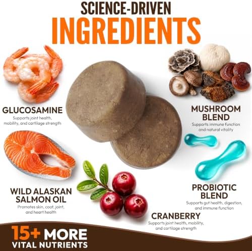 (2 Pack) Turkey Tail Mushroom for Dogs - 340 Chews - Mushrooms for Dogs