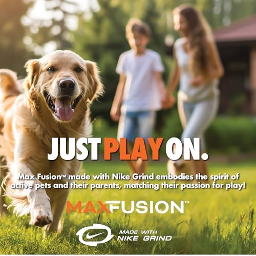 Max Fusion Helix Dog Toy, Medium, Green, Made with Nike Grind