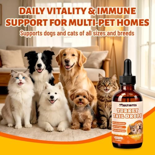 Turkey Tail Drops, 6-Mushroom Complex for Dogs & Cats, 2 fl oz