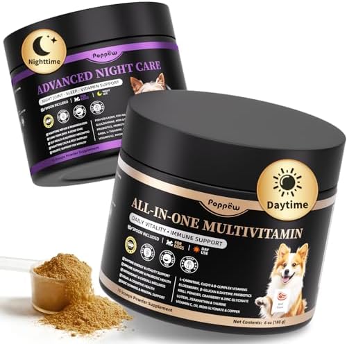 Dog Vitamins and Supplements - Day & Night 2 Pack, Beef, 150 Scoops