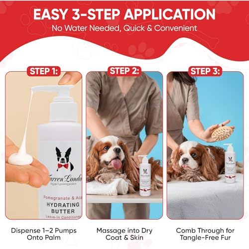 Warren London - Hydrating Butter and Leave-in Conditioner for Dogs Skin and Coat - Pomegranate & Acai - 1gal