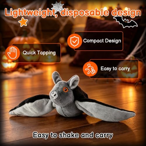 Flying Bat Dog Toy, Electric Flapping Wings Interactive Cat Toy, Mimics Real Soar Motion, Simulation Flying Bat Teasing Toy for Cats & Dogs, Hanging and Ground Play