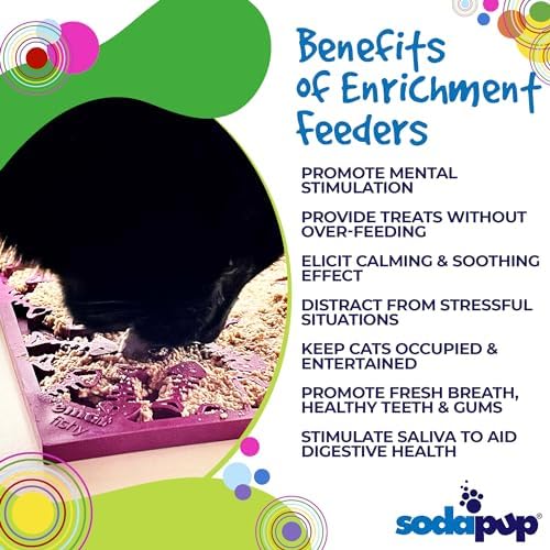 SodaPup Fun Enrichment Feeder, Rubber, Dog, Slow Feeder, 5" x 7"