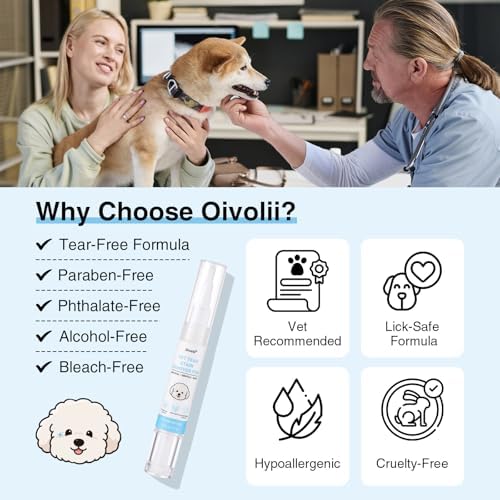 Tear Stain Remover Pen for Dogs & Cats – Aloe Formula Gentle Eye Cleaner with Soft Tip for Easy Use – Especially for White Dogs – Dog Eye Drops Alternative – Safe for Daily Use– 3 Pack