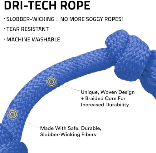 Playology Tug Rope Dog Toys for Small Breed Dogs - Small, Hot Dog Scent