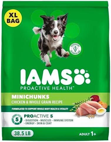 IAMS Proactive Health Adult Minichunks Dry Dog Food, Chicken, 38.5 lb