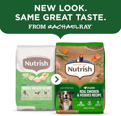 Nutrish Adult Dry Dog Food, Chicken & Veggies, 5 lb. Bag (Rachael Ray)