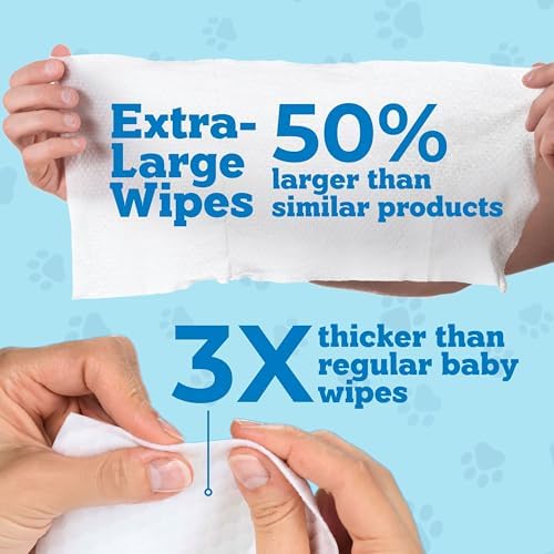 Pets XL Hypoallergenic Unscented Dog Grooming Cleaning Cloths 4 Pack