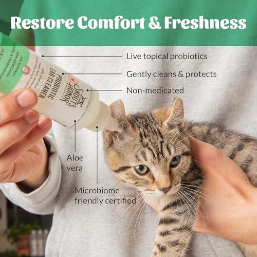 SKOUT'S HONOR Probiotic Cat Ear Cleaner, 4 oz, 3-Pack