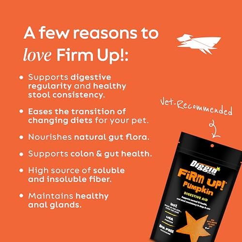 Diggin’ Your Dog, Firm Up Original Pumpkin Super Dog & Cat Supplement, 1 Ounce