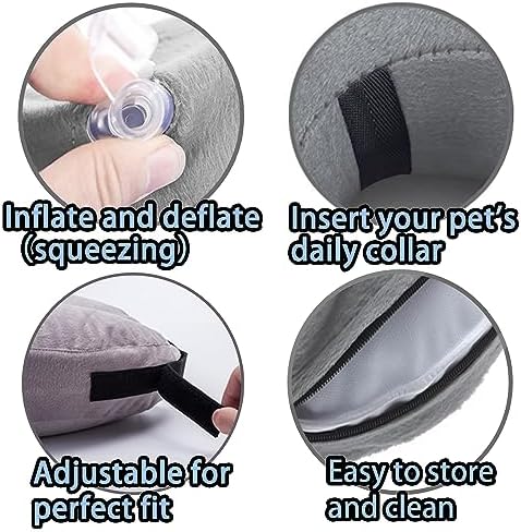 Soft Inflatable Cone Recovery Collar for Dogs and Cats After Surgery