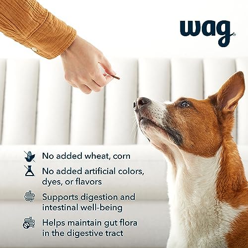 Amazon Brand - Wag Probiotic Supplement Daily Chews for Dogs, Supports Digestion and Gut Health, Natural Duck Flavor, 90 Count (Pack of 12)