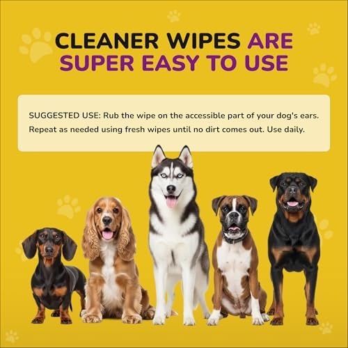 Dog Ear Cleaner Wipes - Cleaning Wipes for Puppies