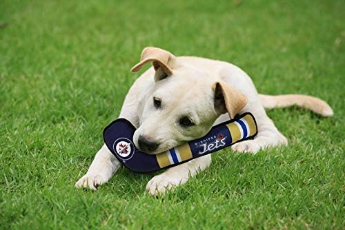 Pets First NHL Winnipeg Jets Stick Toy for Dogs & Cats. Play Hockey with Your Pet with This Licensed Dog Tough Toy Reward!