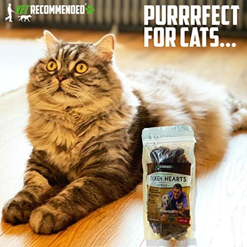 Vet Recommended Premium Whole Chicken Hearts for Dogs and Cats (5oz Bag), Freeze Dried Natural Dog Treats - Perfect Organ Meat for Pets, Human Grade, Natural Source of Taurine, USA Made. (Pack of 3)