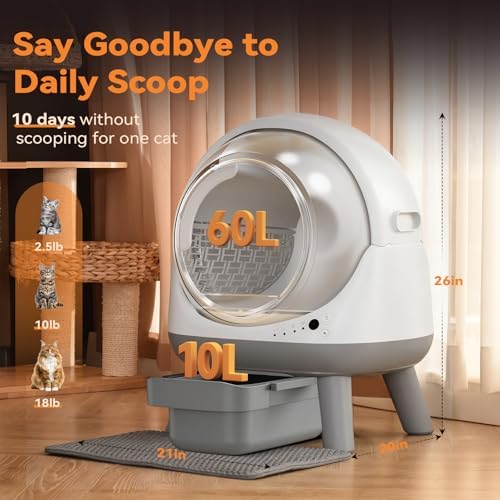 Smart G1 Automatic Self Cleaning Cat Litter Box for Multiple Cats