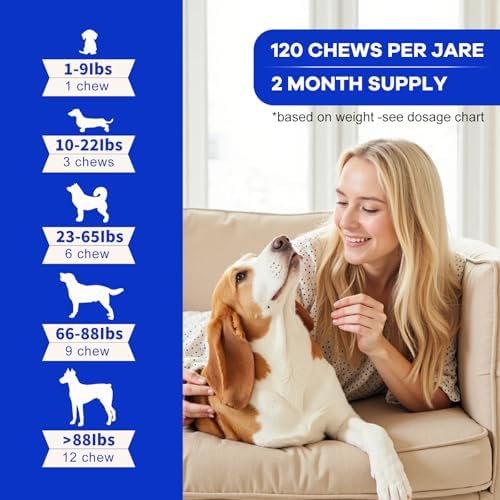 Dog Allergy Relief Chews – Vet Formulated Itch Relief for Dogs with Seasonal Allergies, Skin Health & Immune Support – Natural Anti-Itch Supplement with Multivitamins for Hot Spots – 120 Chews
