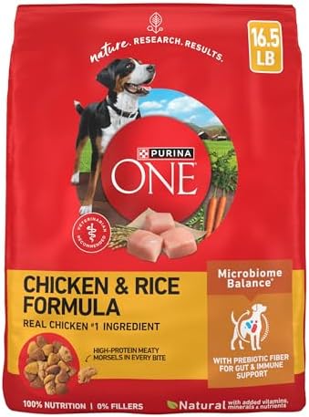 Purina ONE Chicken & Rice Formula Dry Dog Food, 16.5 lb Bag