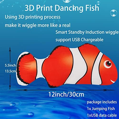 Flopping Fish Electric Dog Toy,Realistic Interac tive for Small Medium Dogs