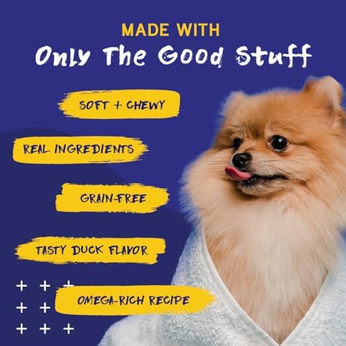 PupGrade Skin & Coat Supplement for Dogs, Duck Flavor – 360 Soft Chews