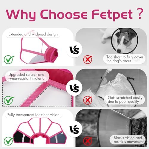 Dog Cone Collar,Clear Recovery Collar to Stop Licking After Surgery