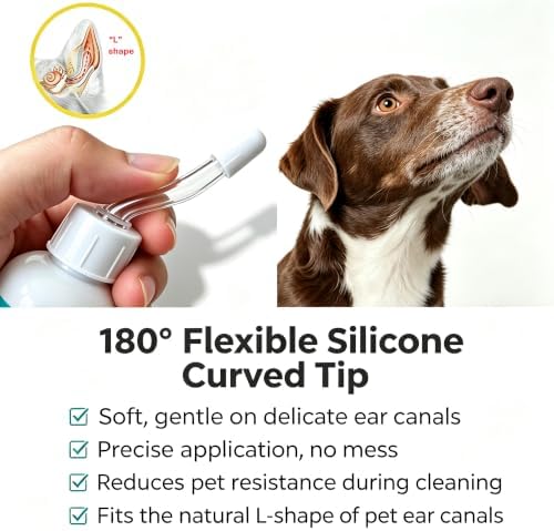 Dog Ear Cleaner for Dogs & Cats, 2 fl oz Gentle Ear Drops