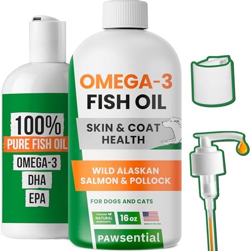 Omega 3 Fish Oil for Dogs - Made with Wild Alaskan Salmon Oil