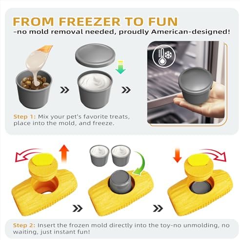 BSISUERM Interactive Dog Toys for Aggressive Chewers, Indestructible Dog Chew Corn Stick Enrichment Toy for Large Medium Dogs, Frozen Dog Treat Holder for Boredom to Keep Them Busy, Reduce Anxiety