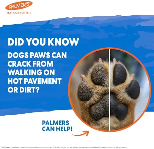 Palmers for Pets Cocoa Butter Paw Pad and Nose Balm for Dogs, 3.5 Oz
