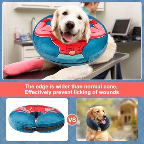 BEAUTYZOO Dog Cone Collar Alternative After Surgery,Pet Neck Donut E‑Collar