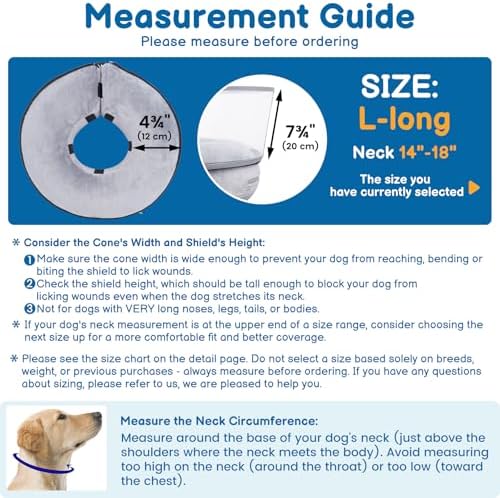 BARKLESS 2-in-1 Inflatable Dog Donut Collar for Large Dogs After Surgery