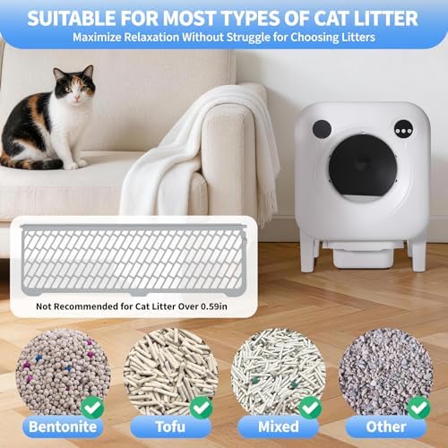 Garvee Self-Cleaning Cat Litter Box, Large Capacity ABS Automatic Litter Box for Cats with App Control