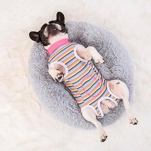 2 Packs Pet Dog Recovery Onesie Suit for Dogs Cats After Surgery,Dog Abdominal Wounds Bandages Cone E-Collar Alternative. (Navy, S)