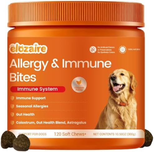 Dog Allergy Chews, Itchy Skin & Paw Licking Support, 120ct