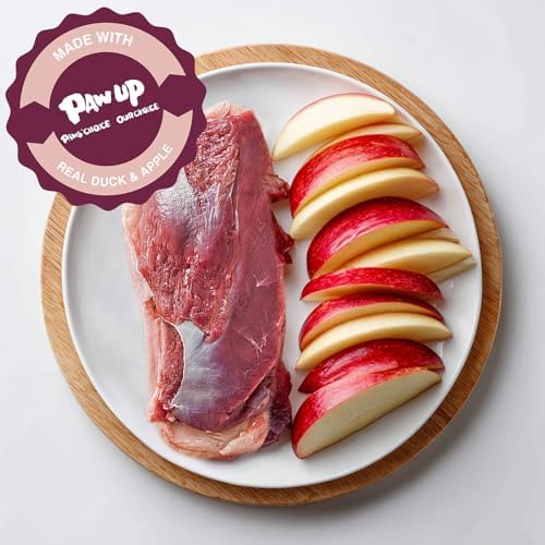 PAWUP Duck Jerky Dog Treats, Duck & Apple Sausage Slices, 12.5 oz