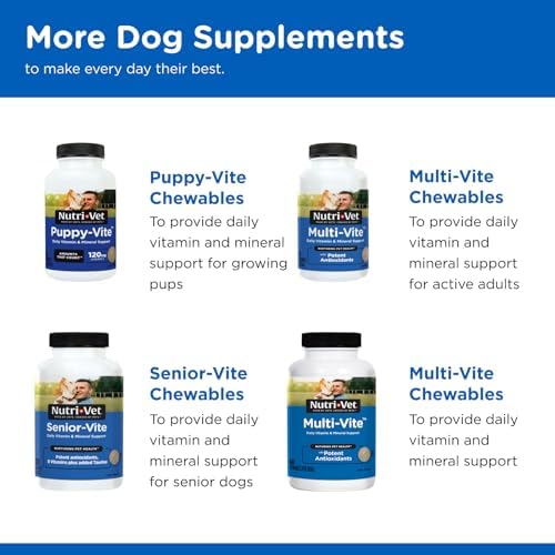 Nutri-Vet Dog Multivitamin, Daily Vitamins, Dog Health Support, 70 Count
