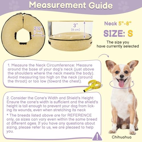 Inflatable Dog Cone with Clear Shield for Added Coverage