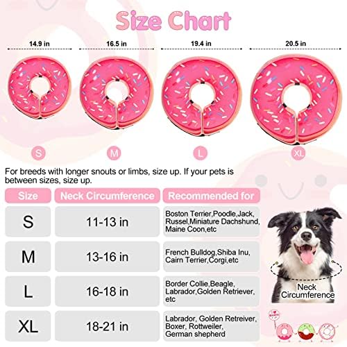 BEAUTYZOO Dog Cone Collar Alternative After Surgery,Pet Neck Donut E‑Collar