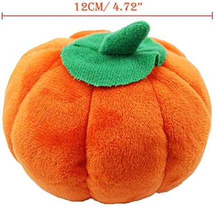 SEIS 3 Pcs Pumpkin Dog Chew Toys Pet Squeaky Toy Halloween Plush Cat Playing Toys (3 Pcs)