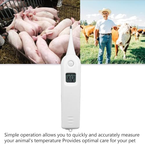 RiToEasysports Digital Pet Thermometer Professional Accuracy Animal Thermometer for Dogs Horses Pigs Reliable and Easy to Use