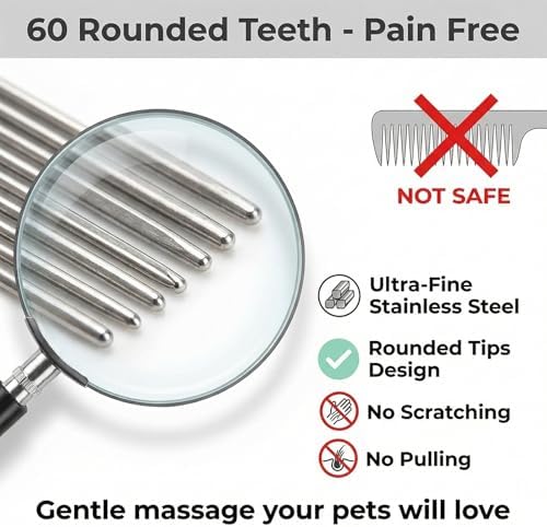 Dog Tear Stain Balm with Brush and Comb Set - Natural Eye Gunk & Crust Remover for Dogs and Cats - Double Sided Pet Grooming Tool & Detailed Eye Comb for White Fur - Safe Daily Eye Care Kit