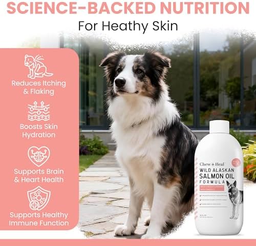 Wild Alaskan Salmon Oil for Dogs - 16 oz Omega 3 Fish Oil Formula