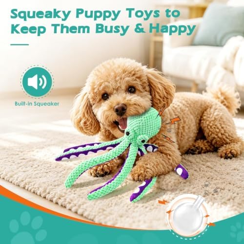 Plush Octopus Dog Toy Bite Resistant InteracPet Plush Toy Cat Dog Voice Octopus Shell Puzzle Toy Bite Resistant Interactive Pet Dog Teeth Cleaning Chew Toy tive Chew Toy For Small and Medium Dogs