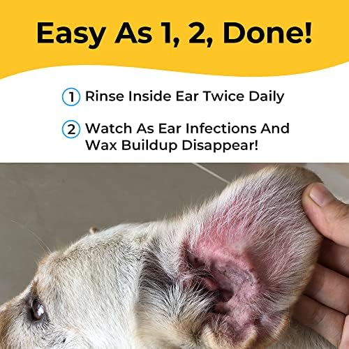 Smiling Paws Pets Comprehensive Pet Care Bundle: Tris Flush Dog & Cat Ear Cleaner Solution with Advanced Cat & Dog Skin Treatment Wipes