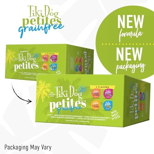 Tiki Dog Petites Grain Free, Variety Pack, Nutrient Dense Meat, Wet Dog Food for Small Breed Dogs and All Life Stages, 3 oz. Cans, Pack of 10