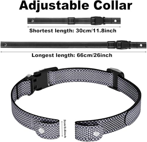 Aikko 2-Pack Replacement Straps for GPS Dog Shock Collar, Purple & Green