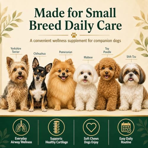 Weston Animal Airway Support Soft Chews for Small Breed Dogs 60 Count