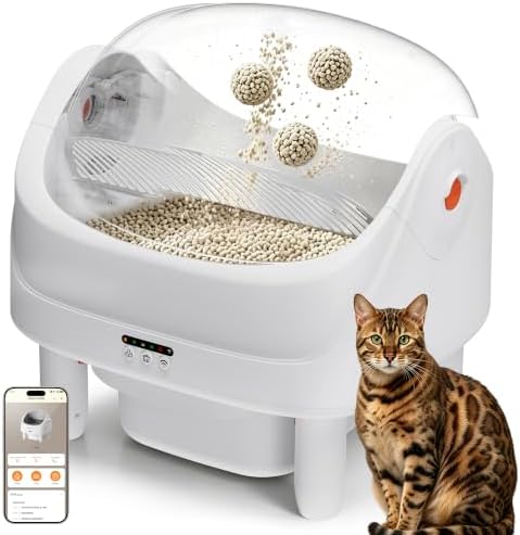 Automatic Litter Box, Self-Cleaning Cat Box, 70L+11L Large Capacity