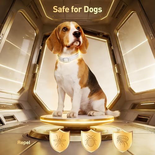 Flea and Tick Collar for Dogs 4 Packs,Dog Collars with Natural Essential Oils,Waterproof, Adjustable for Small Medium Large Dogs,Safe for Puppies